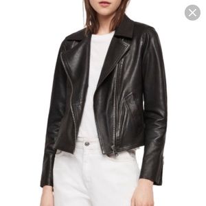 Allsaints Vela Leather Moto Jacket US8 Like New!